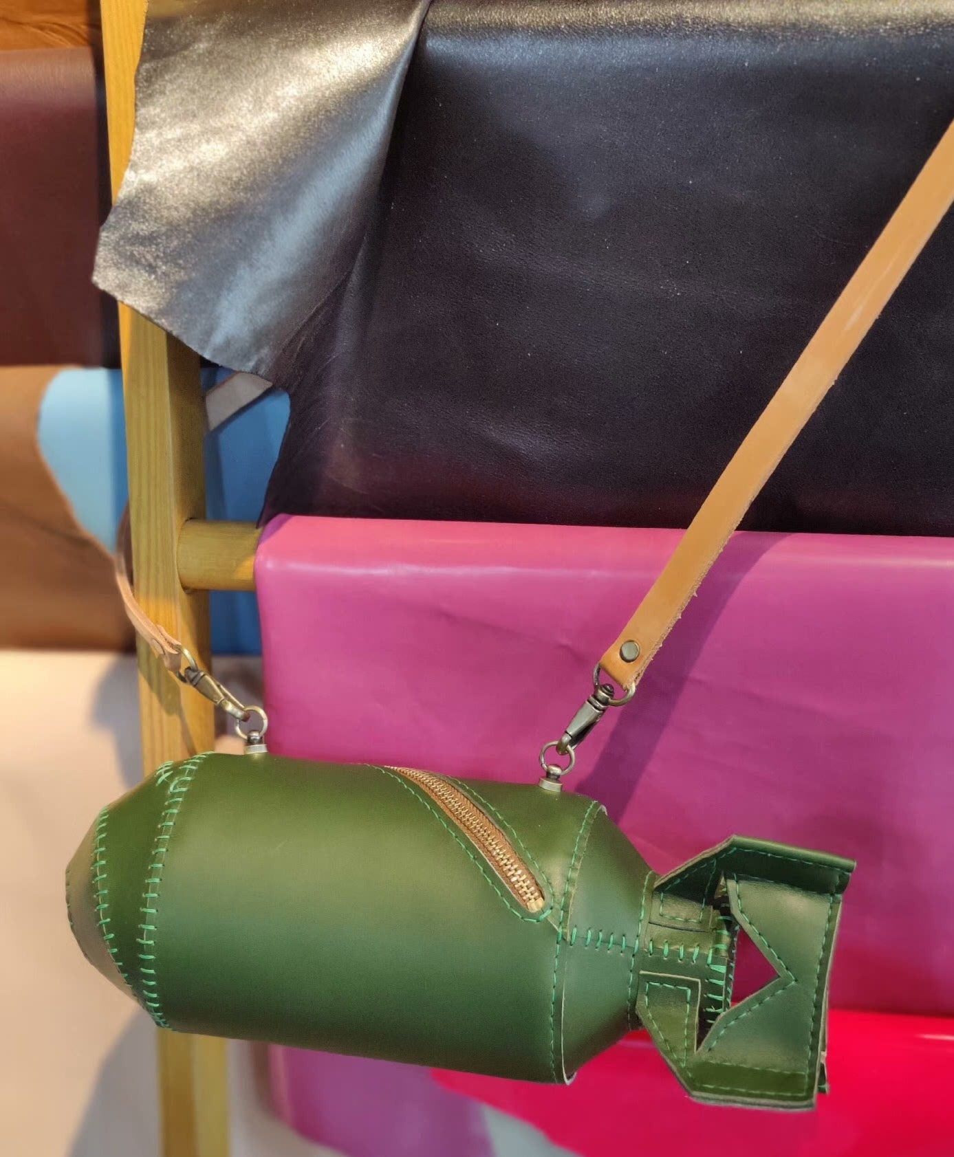 Nuclear bomb style shoulder bag