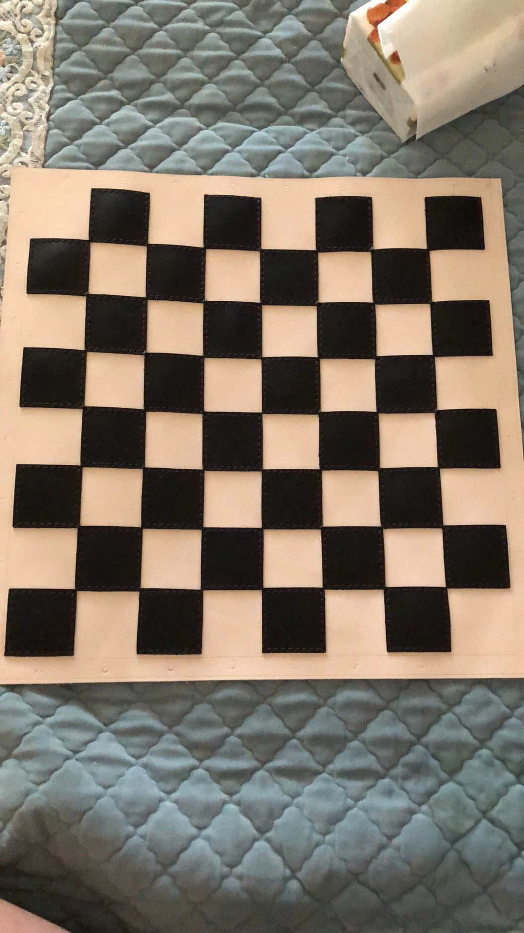 Handmade leather chess set