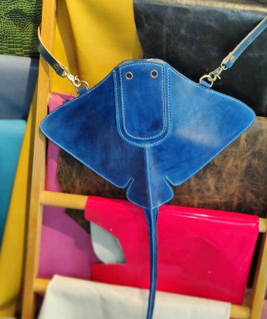 Handmade genuine leather stingray bag
