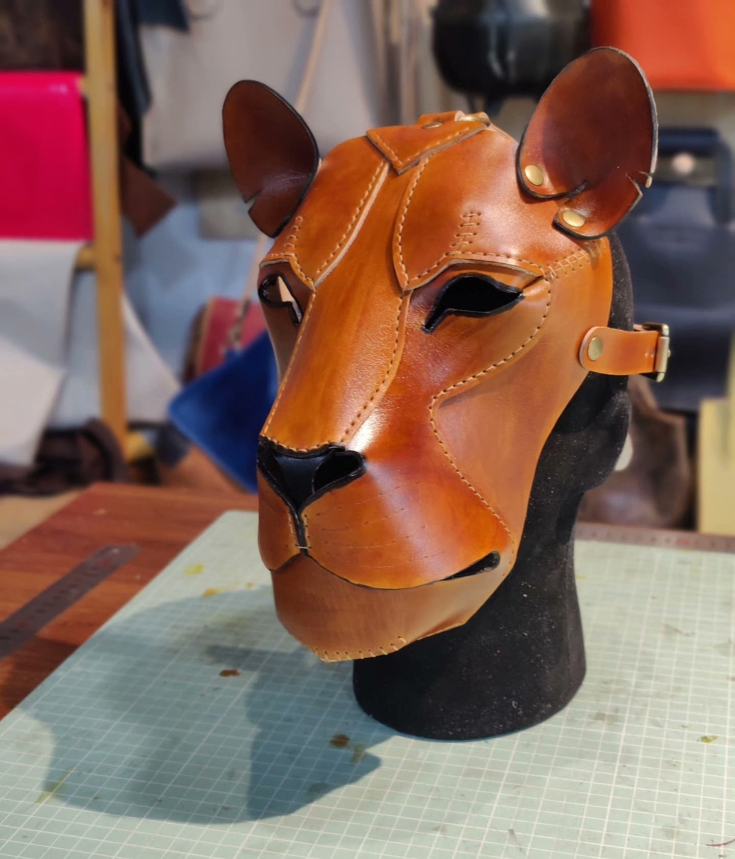 Leopard head mask