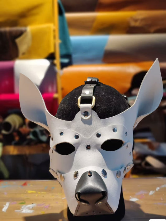 Half wrapped dog head mask