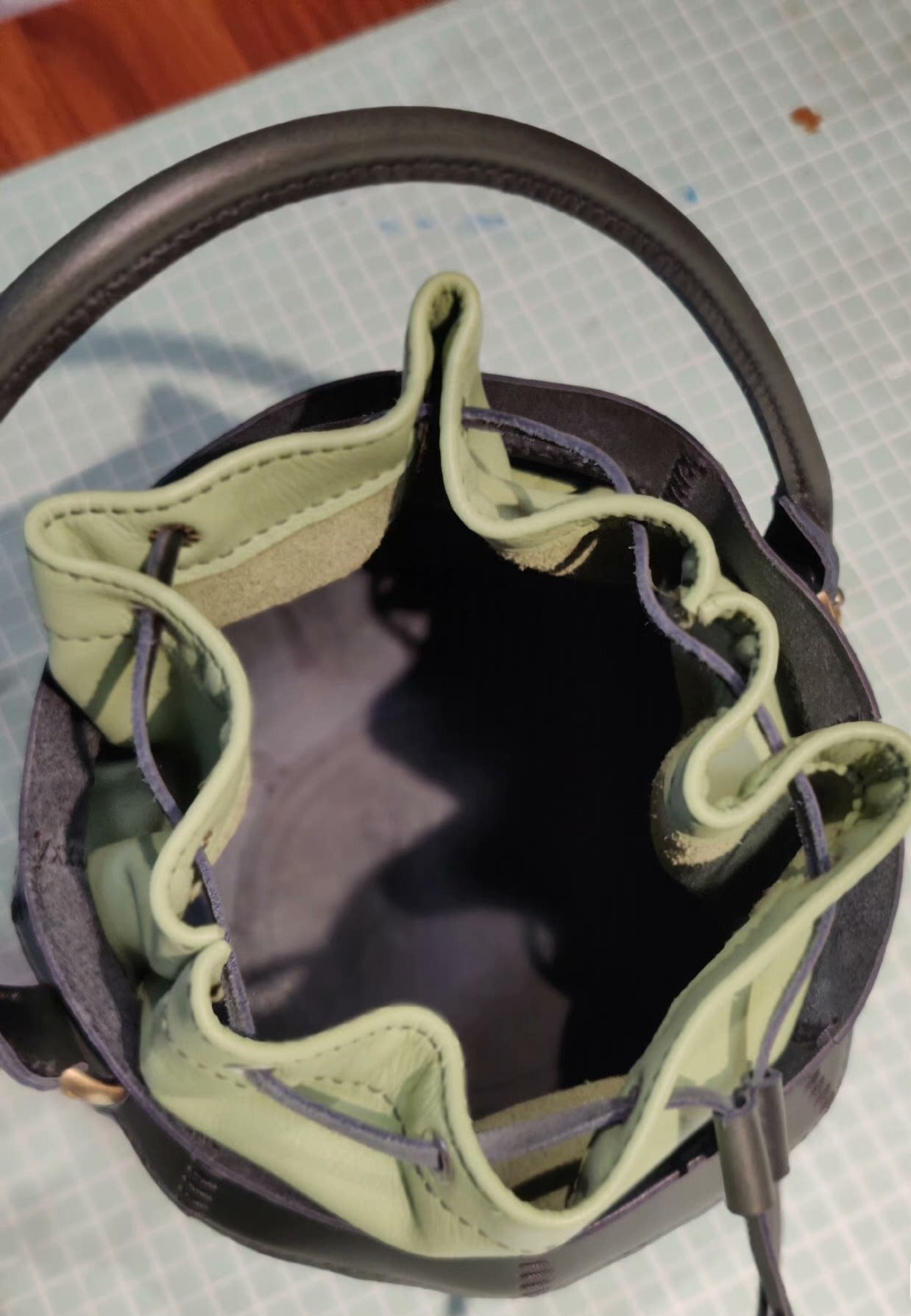 Handmade Genuine Leather Witches Cauldron Bag