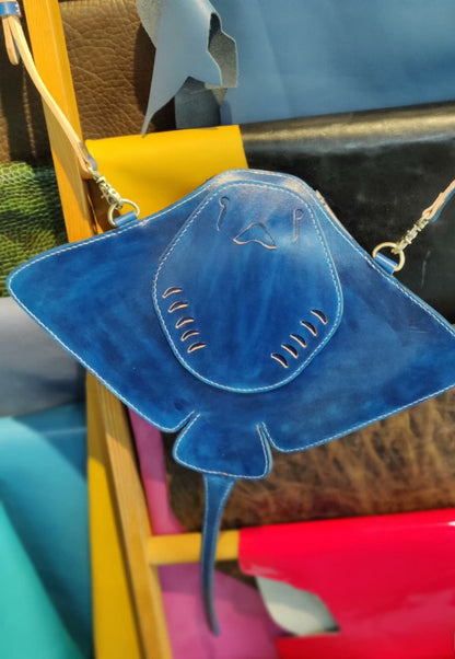 Handmade genuine leather stingray bag