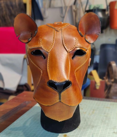 Leopard head mask
